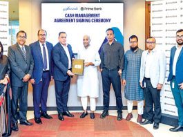 সামুদা গ্রুপের সঙ্গে ক্যাশ ম্যানেজমেন্ট চুক্তি স্বাক্ষর করল প্রাইম ব্যাংক
