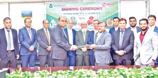উত্তরা ব্যাংক ও নগদের মধ্যে চুক্তি স্বাক্ষর